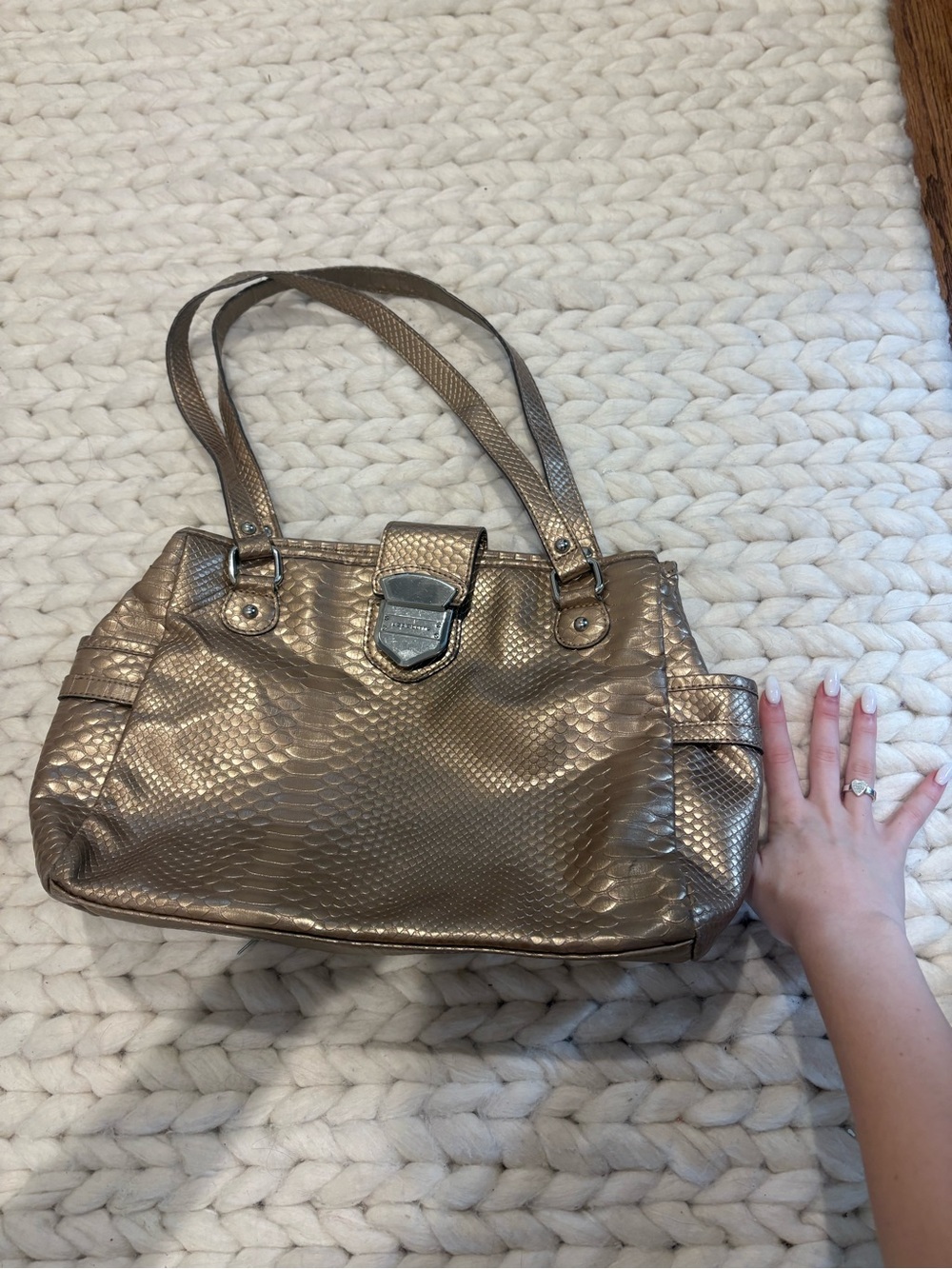 y2k gold snakeskin purse - Women Bags